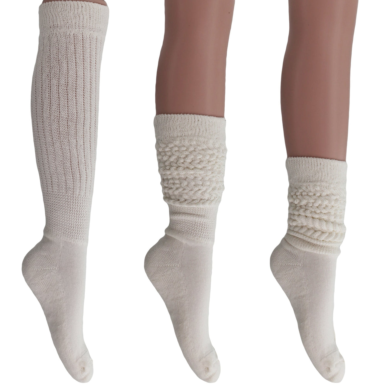 6 Pairs Extra Long Heavy Slouch Socks Shoe Size 5 to 10 - 29 COLORS -