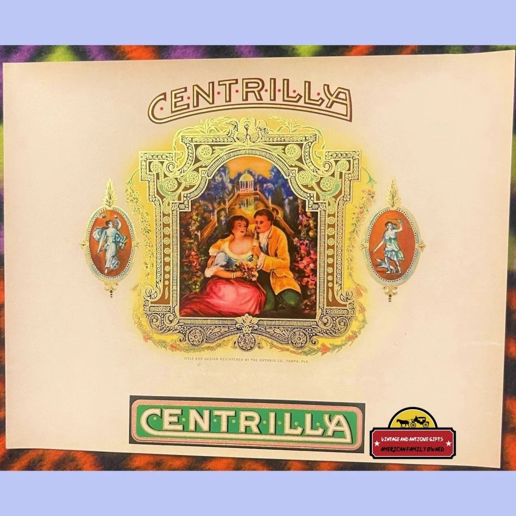 Very Rare Antique Centrilla Embossed Cigar Label, Tampa, Fl 1900s - 1920s