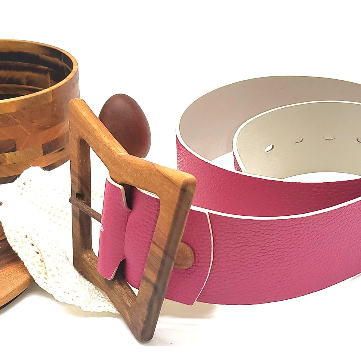 Wood Belt - Luxury Women's Leather Wood Belt Bryce Free -