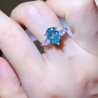 Thumbnail for 2 Carat 925 Sterling Silver Moissanite Ring