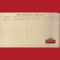 Thumbnail for Antique 1910 Pittsburgh and Lake Erie Railroad Foreman Time Book, Work Log