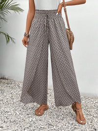 Thumbnail for Tied Printed Wide Leg Pants - T - 5 COLORS -