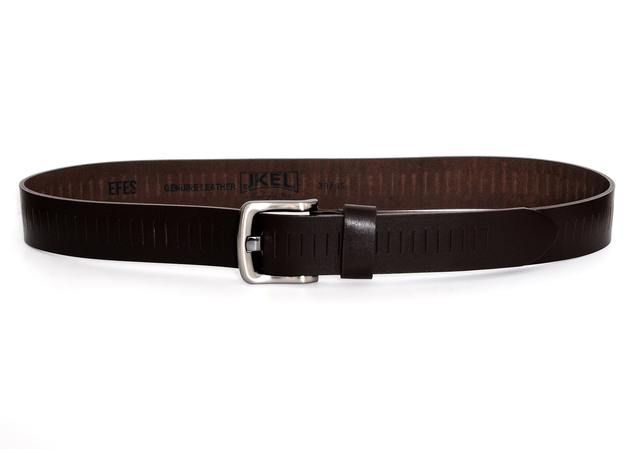 Jkel - Efes Brown Veg Tanned Leather Men Belt -