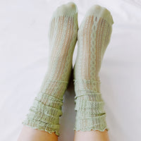 Thumbnail for Slouch Crochet Lace Socks Set  - 2 PAIRS -