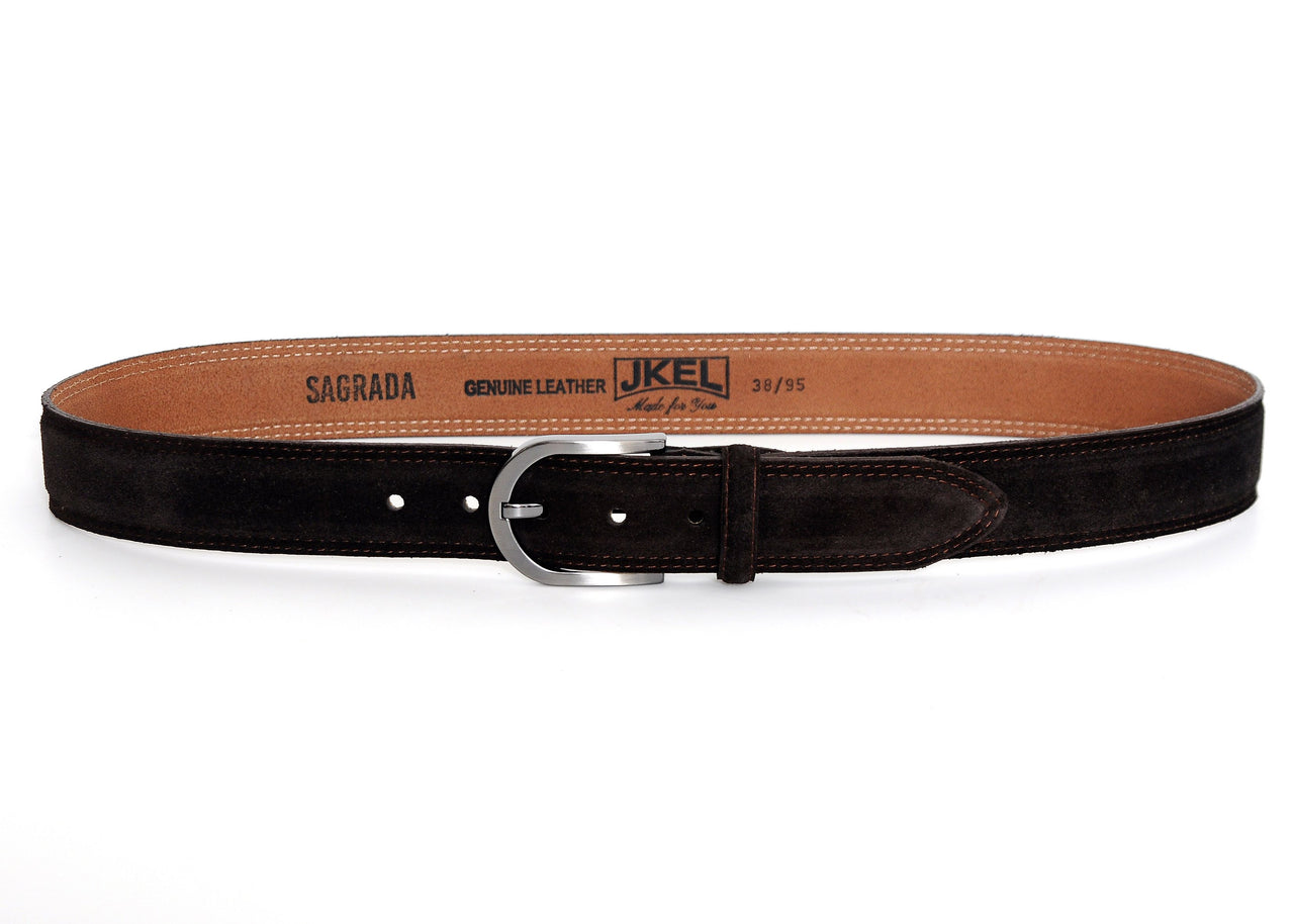 Jkel - Sagrada Dark Brown Suede Belt -