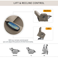 Thumbnail for Massage Recliner Chair Electric Power Lift Chairs With Side Pocket, Adjustable Massage and Heating Function for Adults A