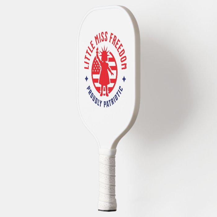 Little Miss Freedom Proudly Patriotic Pickleball Paddle