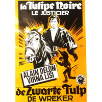 Thumbnail for Rare Vintage 1964 the Black Tulip, La Tulipe Noire Belgium Movie Poster, Alain Delon!