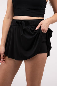 Thumbnail for ASK - Zenana Ruffle Hem Tennis Skirt With Hidden Inner Pockets - 3 COLORS -