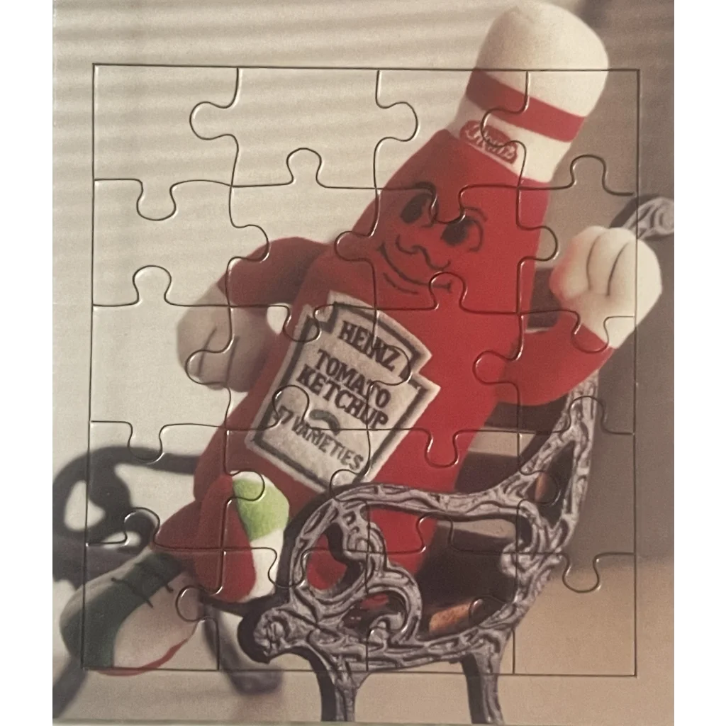 Vintage Limited Edition Heinz Ketchup 20 Piece Puzzle, Unique Advertising!