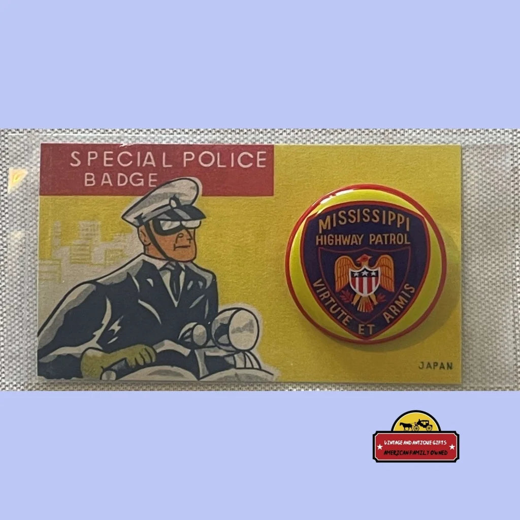 Rare 👮 Vintage 1950s Tin Litho Special Police Badge Mississippi Highway Patrol