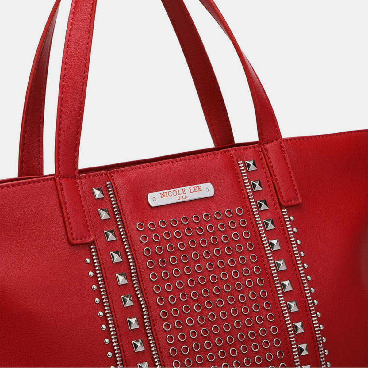 Nicole Lee USA Studded Large Tote Bag - T - 5 COLORS -