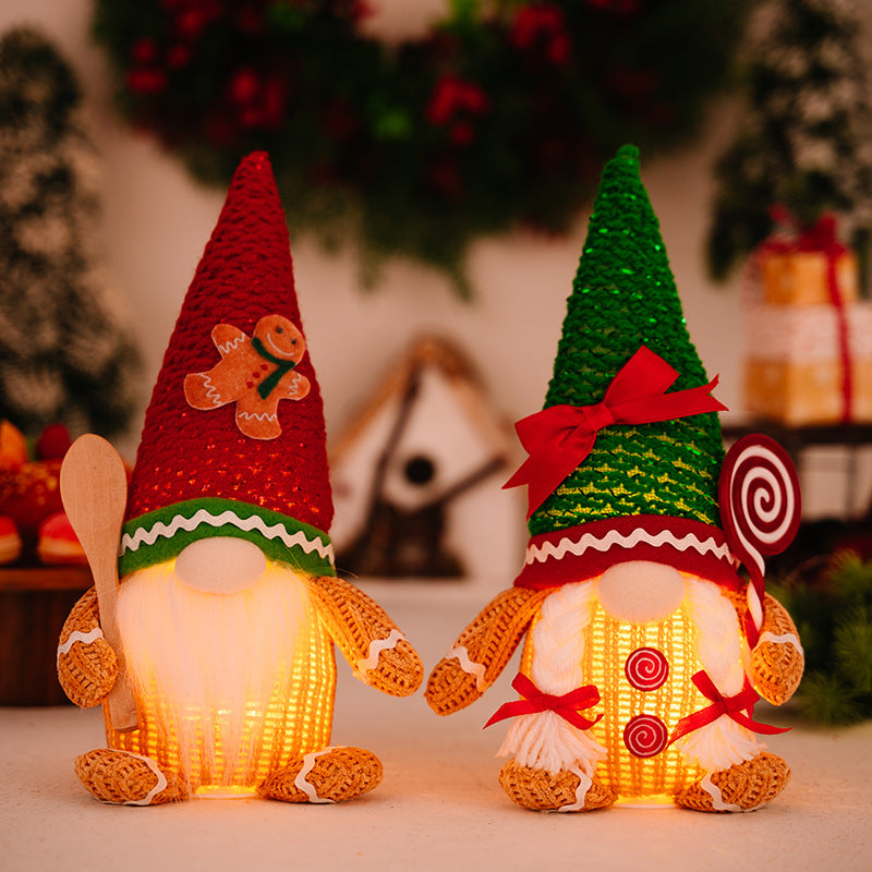 Pointed Hat Lighted Glowing Faceless Gnome - 11.8" - Batteries not included - [5-10 DAY DELIVERY] - T - 2 COLORS -