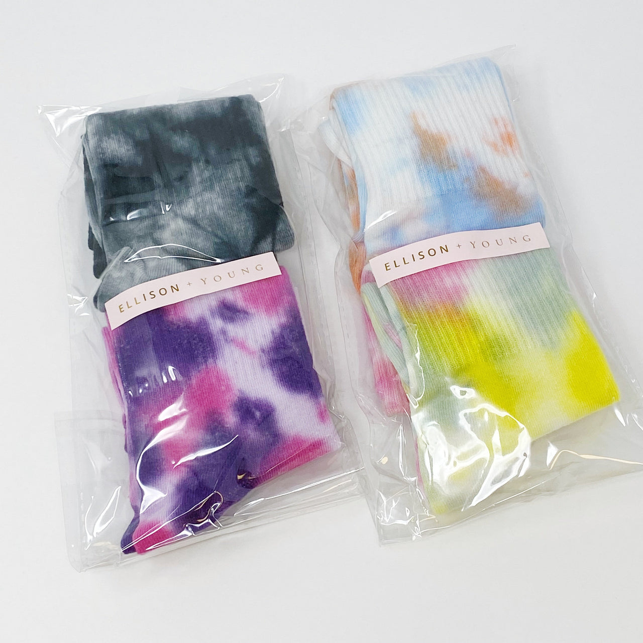 Free Mind Tie Dye Socks Set - 2 PAIRS - 2 COLOR COMBOS -