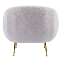 Thumbnail for Modern Comfy Leisure Accent Chair, Teddy Short Plush Particle Velvet Armchair With Ottoman for Living Room