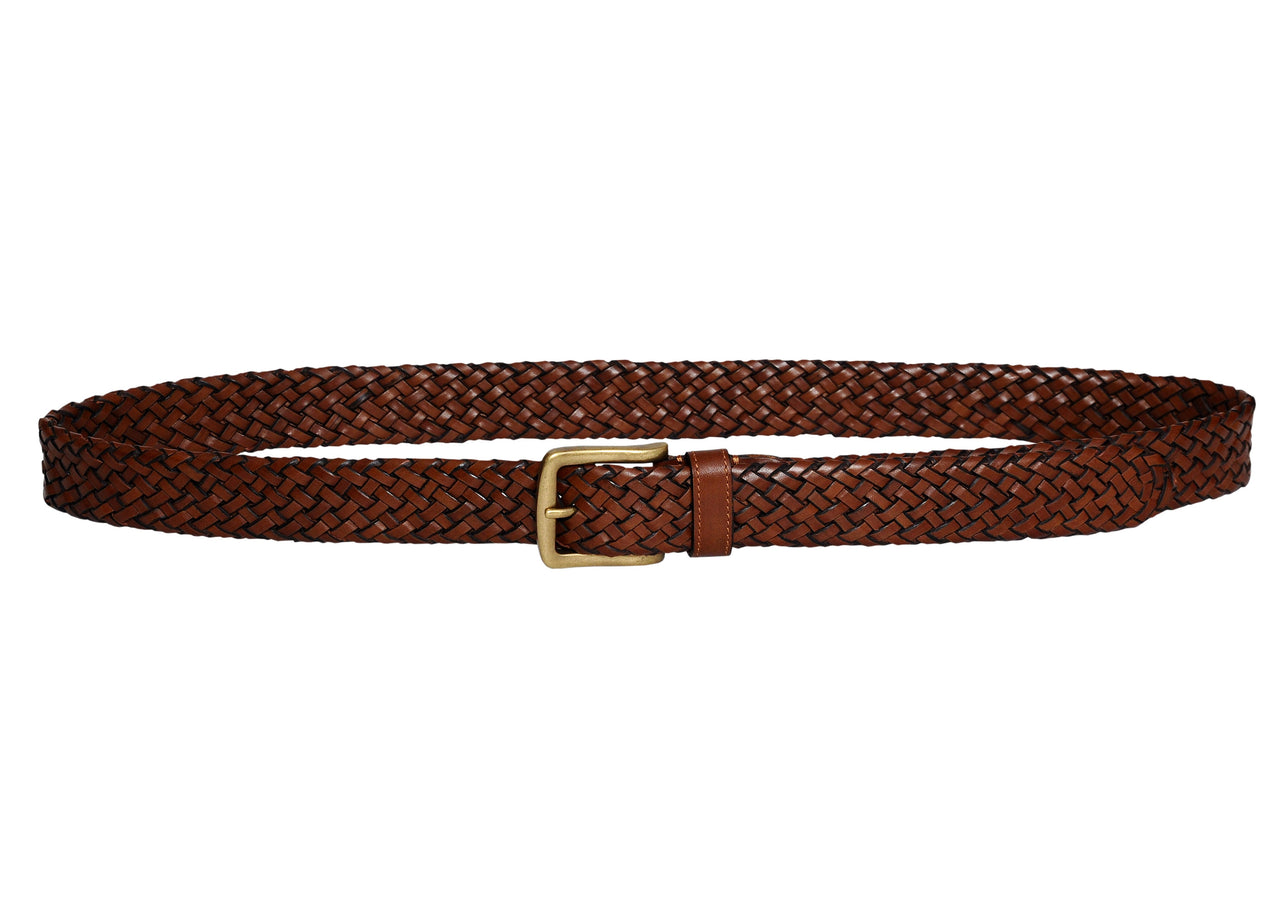 Jkel - Galata Tan Plaited Leather Men Belt -