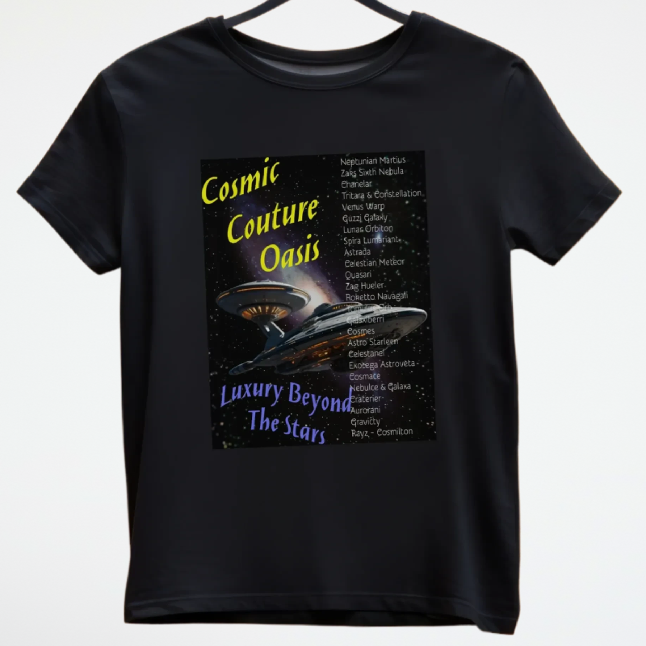 Cosmic Couture Oasis T-Shirt, Daily Spaceship Tee, Alien T-Shirt - 2 COLORS -