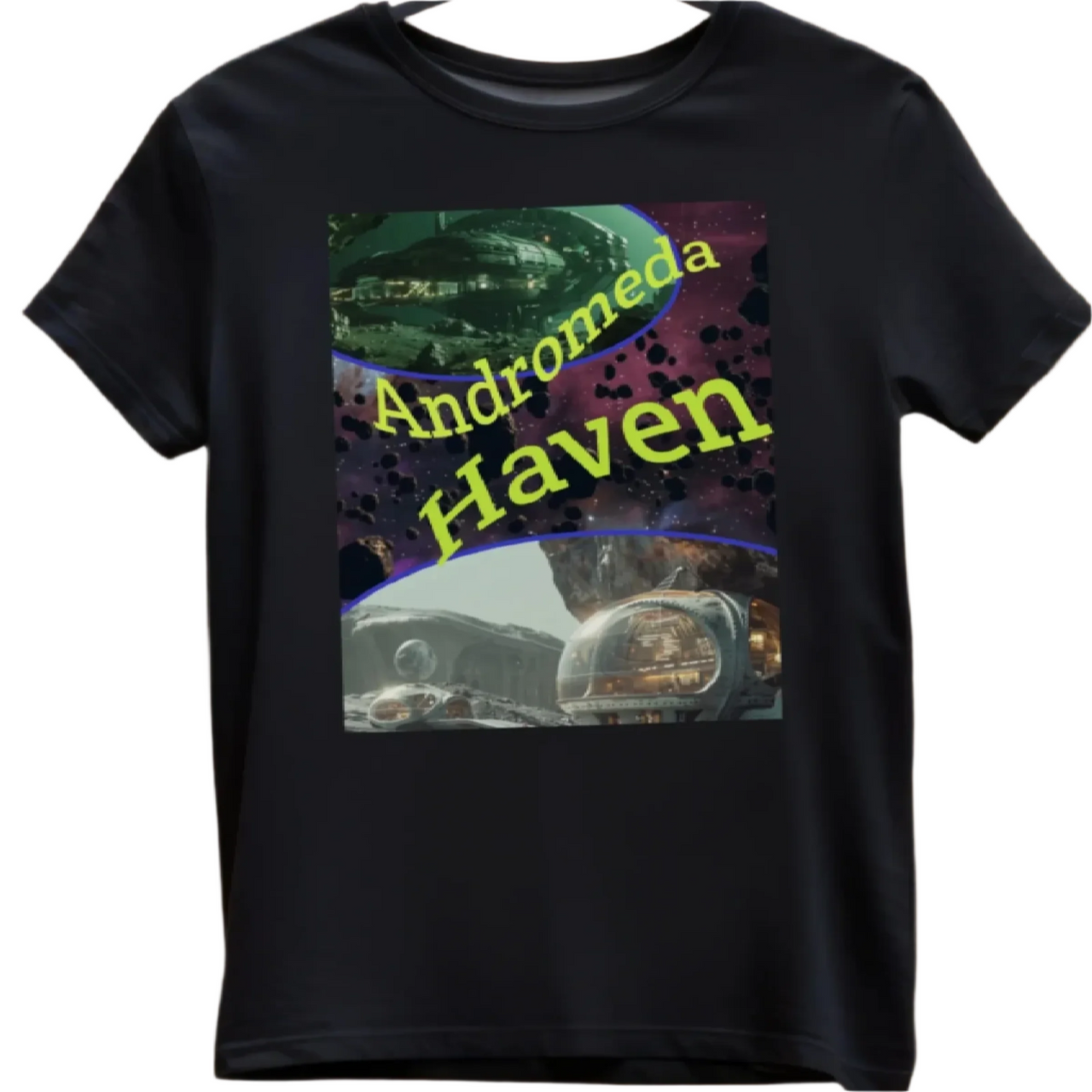 Andromeda Haven, Alien Asteroid T-Shirt, Daily Spaceship - 2 COLORS -