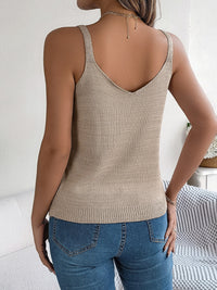 Thumbnail for Openwork Scoop Neck Knit Vest - T - 5 COLORS -