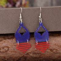 Thumbnail for US Flag Pattern Acrylic Swimsuit shaped Earrings - T -