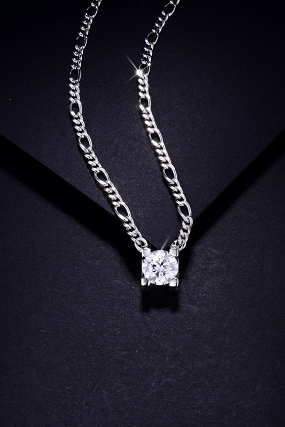 2 Carat Moissanite 925 Sterling Silver Pendant Necklace