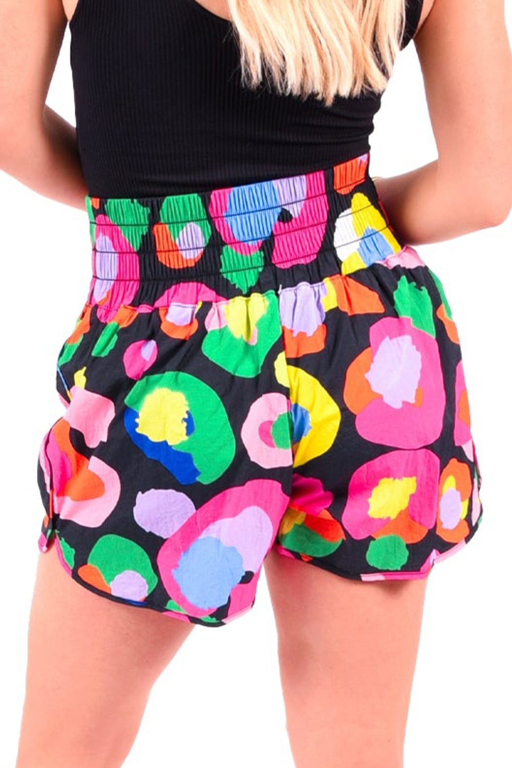 Printed Elastic Waist Shorts - Beach or Everyday - T - 1 COLOR -