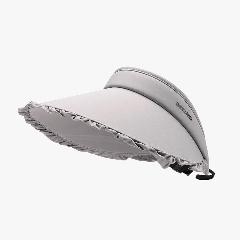 Frill Adjustable Ice Silken Sun Hat - T - 5 COLORS -