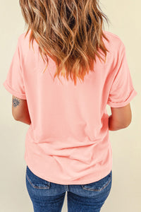 Thumbnail for Heart Round Neck Short Sleeve T-Shirt - T - 1 COLOR -