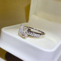 Thumbnail for 3 Carat Moissanite 925 Sterling Silver Square Shape Ring