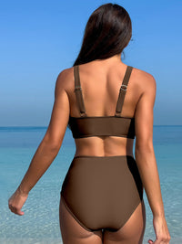 Thumbnail for Plunge Wide Strap Two-Piece Swim set - T - 7 COLORS -