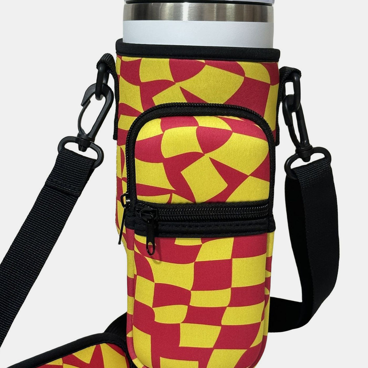 40 Oz Insulated Tumbler Cup Sleeve With Adjustable Shoulder Strap - T - 7 COLORS / 3 PATTERNS -