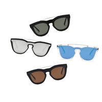 Thumbnail for Cramilo - AIEA | Brow-Bar Single Flat Lens Round Sunglasses Circle - 4 COLORS -