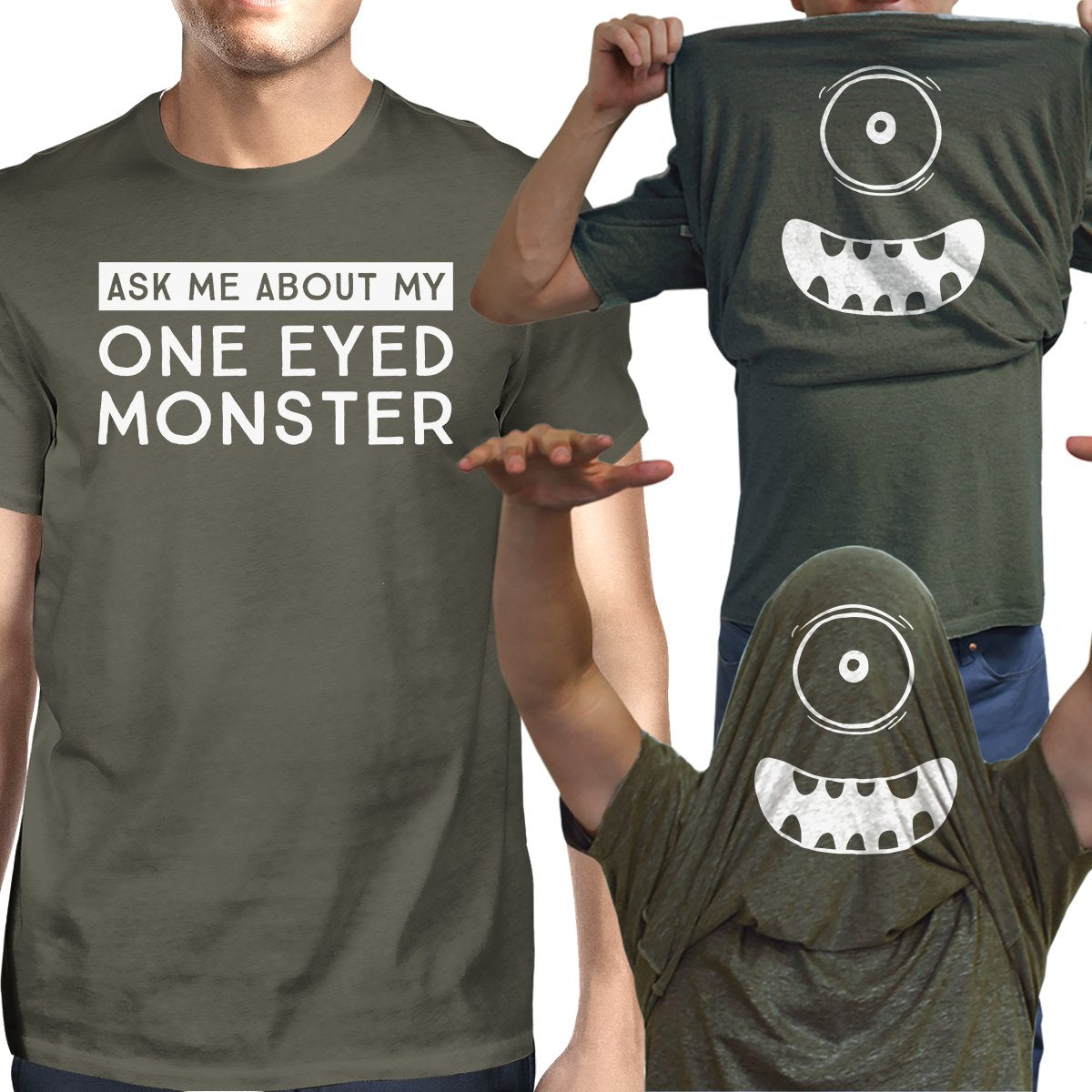 TSF - Ask Me About My One Eyed Monster Mens Dark Grey Shirt - 1 COLOR -