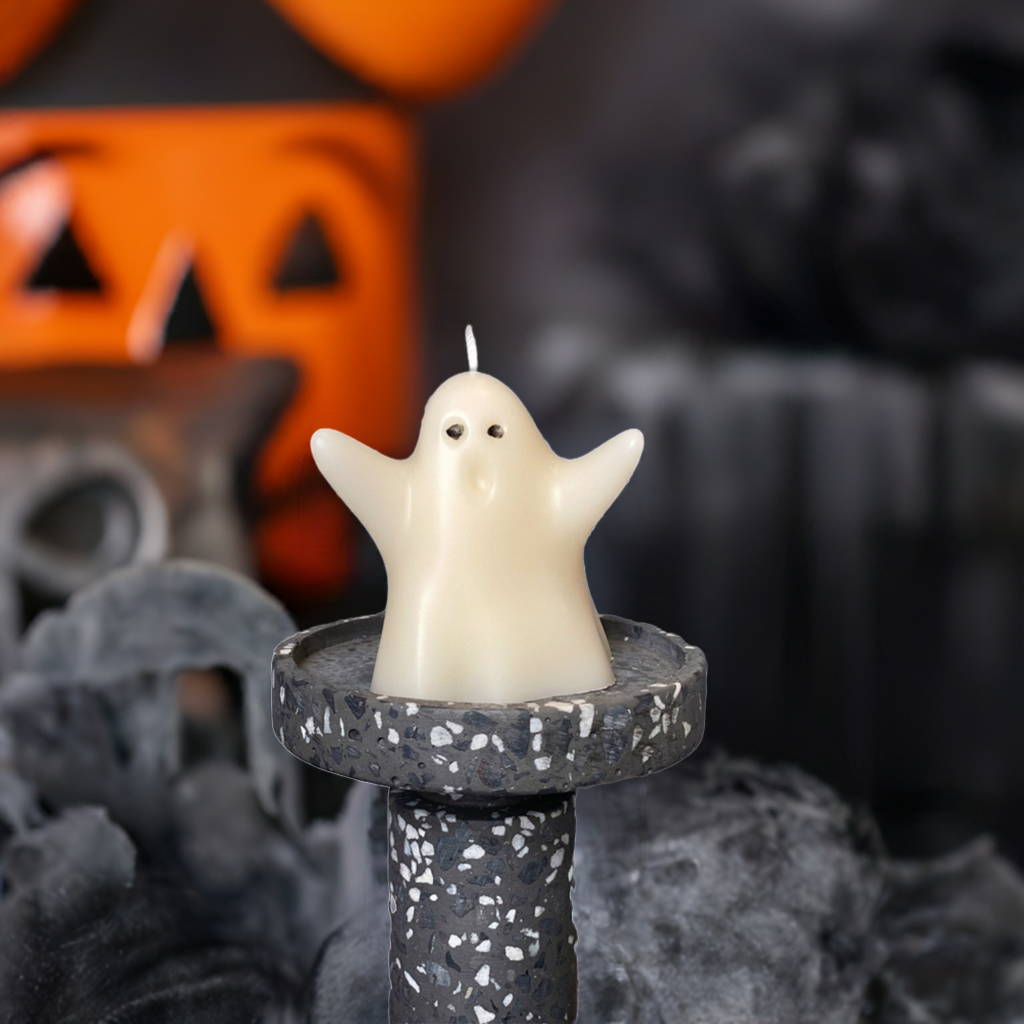 Cute Ghost Handmade Soy Wax Candle - 3 COLORS - 3 FRAGRENCES -