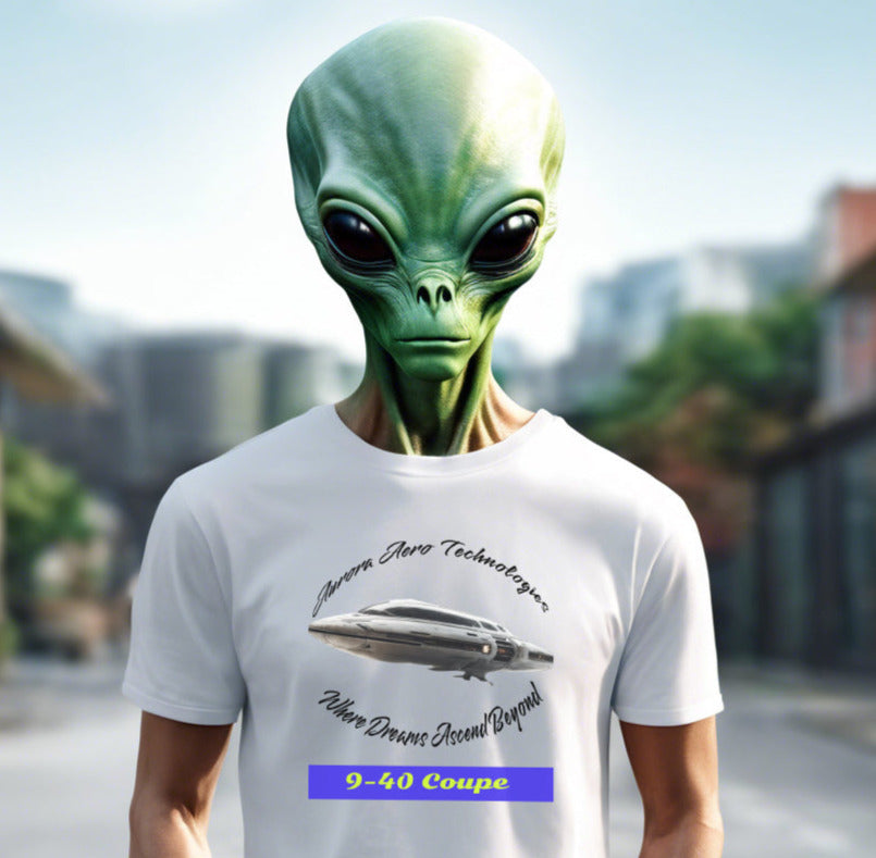 9-40 Coupe, Alien Sports Spaceship T-Shirt, Alien Shirt, the Daily Spaceship - 2 COLORS -