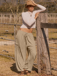 Thumbnail for Full Size Wide Leg Pants with Pockets - T - 9 COLORS -