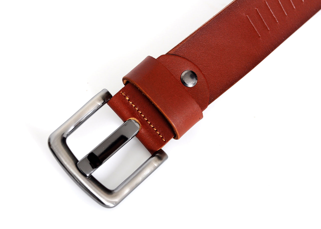 Jkel - Efes Tan Leather Men Belt -