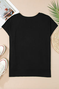 Thumbnail for V-Neck Short Sleeve T-Shirt - T - 2 COLORS -