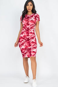 Thumbnail for Capella - Tie-Dye Ruched Bodycon Dress - 4 COLORS -