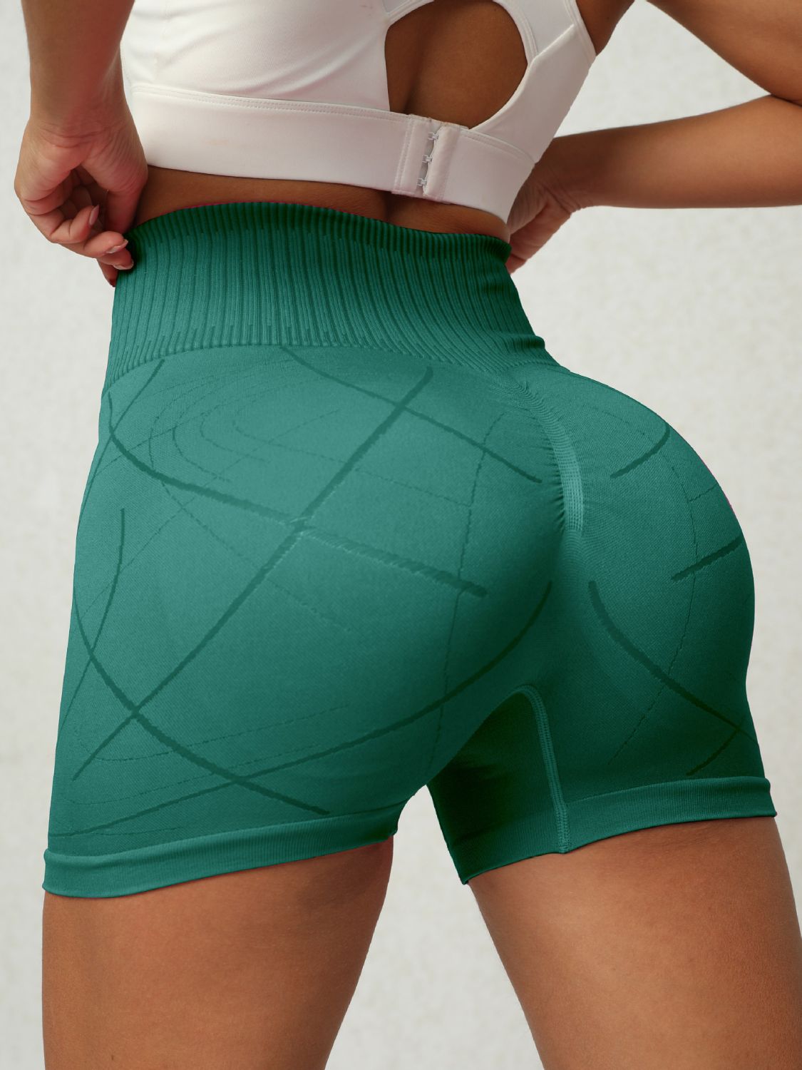 High Waist Active Shorts - 3 SIZES - T - 4 COLORS -