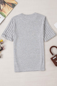 Thumbnail for Bow Graphic Round Neck Short Sleeve T-Shirt - T - 1 COLOR -