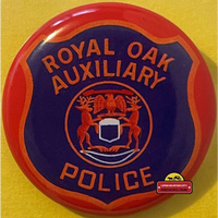 Thumbnail for Vintage 1950s Tin Litho Special Police Badge Royal Oak Auxiliary, MI