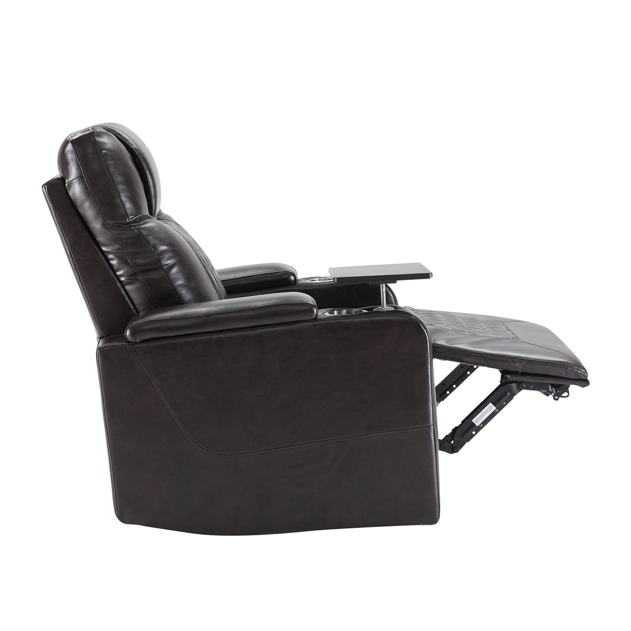 Power Motion Recliner With USB Charging Port and Hidden Arm Storage 2 Convenient Cup Holders Design and 360° Swivel Tray