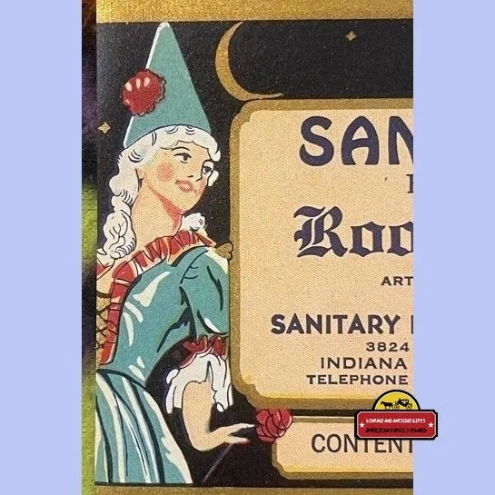 Antique Sanitary Root Beer Label, Indiana Harbor, In, Medieval Court Jester, Castles, Princess 1920s