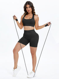 Thumbnail for Scoop Neck Wide Strap Top and Shorts Active Set - 2 PCS. - T - 5 COLORS -