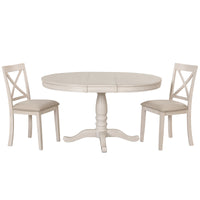 Thumbnail for Modern Dining Table Set for 4,Round Table and 4 Kitchen Room Chairs,5 Piece Kitchen Table Set for Dining Room,Dinette,Br