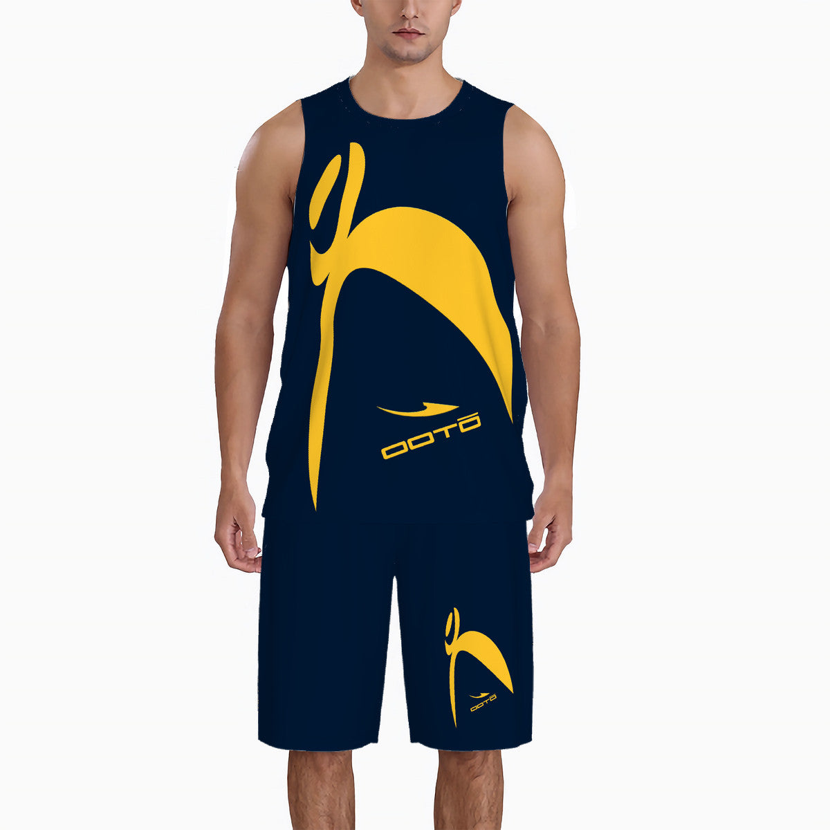 STRETCHED BIG STEPPIN GLYPHIC EN MAIZE - Men’s Basketball Uniform Jersey Set - 2 PCS. - 1 COLOR -