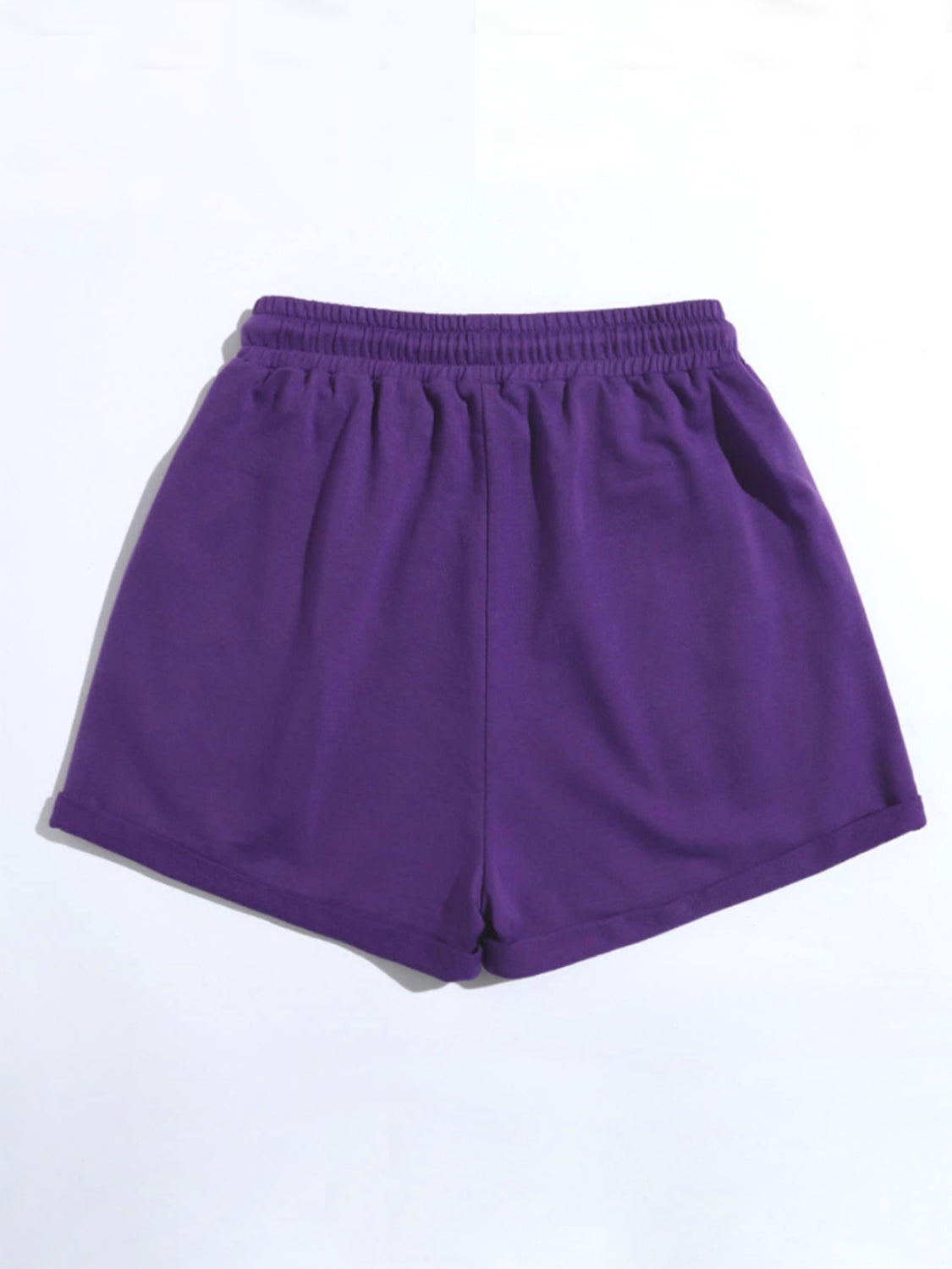 Drawstring Shorts with Pockets - T - 1 COLOR -