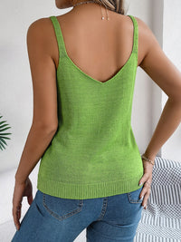 Thumbnail for Openwork Scoop Neck Knit Vest - T - 5 COLORS -