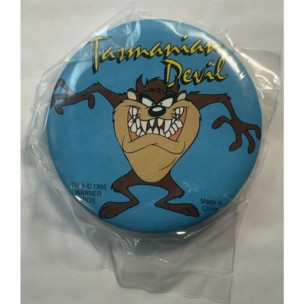 Vintage 1995 Looney Tunes Pin, Tasmanian Devil, Unopened in Package!